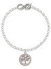 Stainless Steel Tree of Life in Eternity Ring - Custom Engraved Infinity Toggle Bracelet: Personalized Jewelry Gift - Names, Initials, Dates, Bible Verses