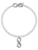 Stainless Steel Infinity Sign - Custom Engraved Infinity Toggle Bracelet: Personalized Jewelry Gift - Names, Initials, Dates, Bible Verses