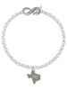 Stainless Steel I Love You to Texas - Custom Engraved Infinity Toggle Bracelet: Personalized Jewelry Gift - Names, Initials, Dates, Bible Verses