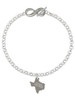 Stainless Steel Texas Raised Texas - Custom Engraved Infinity Toggle Bracelet: Personalized Jewelry Gift - Names, Initials, Dates, Bible Verses