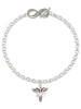 Silver Plated EMT Caduceus - Custom Engraved Infinity Toggle Bracelet: Personalized Jewelry Gift - Names, Initials, Dates, Bible Verses