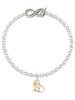Two-tone Moose in Heart - Custom Engraved Infinity Toggle Bracelet: Personalized Jewelry Gift - Names, Initials, Dates, Bible Verses