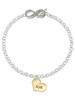 Gold-tone Large Aunt Heart with Crystal - Custom Engraved Infinity Toggle Bracelet: Personalized Jewelry Gift - Names, Initials, Dates, Bible Verses