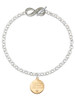 Gold-tone Engraved Explore Dream Discover Disc - Custom Engraved Infinity Toggle Bracelet: Personalized Jewelry Gift - Names, Initials, Dates, Bible Verses