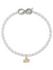 Gold-tone Mini Year 2027 - Custom Engraved Infinity Toggle Bracelet: Personalized Jewelry Gift - Names, Initials, Dates, Bible Verses