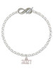 Silver Plated Horizontal Year 2027 - Custom Engraved Infinity Toggle Bracelet: Personalized Jewelry Gift - Names, Initials, Dates, Bible Verses