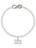 Silver Plated Class of 2026 - Custom Engraved Infinity Toggle Bracelet: Personalized Jewelry Gift - Names, Initials, Dates, Bible Verses