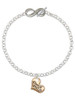 Gold-tone Class of 2027 Heart - Custom Engraved Infinity Toggle Bracelet: Personalized Jewelry Gift - Names, Initials, Dates, Bible Verses