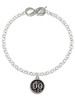 Silver Plated Doctor Caduceus Seal - DO - Custom Engraved Infinity Toggle Bracelet: Personalized Jewelry Gift - Names, Initials, Dates, Bible Verses