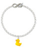 Resin Yellow Ducky - Custom Engraved Infinity Toggle Bracelet: Personalized Jewelry Gift - Names, Initials, Dates, Bible Verses