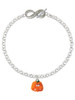Resin Funny Grr! Pumpkin - Custom Engraved Infinity Toggle Bracelet: Personalized Jewelry Gift - Names, Initials, Dates, Bible Verses