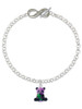 Resin Purple Panda Bear - Custom Engraved Infinity Toggle Bracelet: Personalized Jewelry Gift - Names, Initials, Dates, Bible Verses