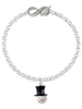 Resin Snowman Head with Top Hat - Custom Engraved Infinity Toggle Bracelet: Personalized Jewelry Gift - Names, Initials, Dates, Bible Verses