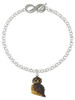 Resin Sitting Owl - Custom Engraved Infinity Toggle Bracelet: Personalized Jewelry Gift - Names, Initials, Dates, Bible Verses