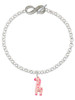 Resin Pink Geronimo the Giraffe - Custom Engraved Infinity Toggle Bracelet: Personalized Jewelry Gift - Names, Initials, Dates, Bible Verses