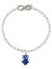 Resin Blue Snow Owl - Custom Engraved Infinity Toggle Bracelet: Personalized Jewelry Gift - Names, Initials, Dates, Bible Verses