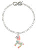Resin Pastel Paint Pony - Custom Engraved Infinity Toggle Bracelet: Personalized Jewelry Gift - Names, Initials, Dates, Bible Verses