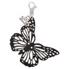 Acrylic Cut Out Butterfly Black - Silver Plated Clip on Charm with Mini Year 2025: Year to Remember Jewelry Gift - Celebrations