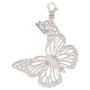 Acrylic Cut Out Butterfly Mirror - Silver Plated Clip on Charm with Mini Year 2025: Year to Remember Jewelry Gift - Celebrations