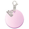 Acrylic 1" Disc Shimmer Light Purple - Silver Plated Clip on Charm with Mini Year 2025: Year to Remember Jewelry Gift - Celebrations