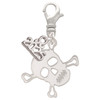 Acrylic Small Mirror Skull - Silver Plated Clip on Charm with Mini Year 2025: Year to Remember Jewelry Gift - Celebrations