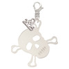 Acrylic Large Clear Skull - Silver Plated Clip on Charm with Mini Year 2025: Year to Remember Jewelry Gift - Celebrations
