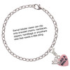 Silver Plated Large Super Sparkle Crystal Pink AB Volleyball - Silver Plated Clip on Charm with Mini Year 2025 shown added to a chain bracelet Jewelry Ideas and Examples