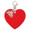 Acrylic 1" Red Heart - Silver Plated Clip on Charm with Mini Year 2025: Year to Remember Jewelry Gift - Celebrations
