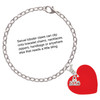 Silver Plated Slanted Open Heart - Silver Plated Clip on Charm with Mini Year 2025 shown added to a chain bracelet Jewelry Ideas and Examples