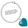 Silver Plated Antiqued Round Seal - Initial - B - Silver Plated Clip on Charm with Mini Year 2025 shown added to a chain bracelet Jewelry Ideas and Examples