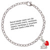 Silver Plated Antiqued Round Seal - Initial - L - Silver Plated Clip on Charm with Mini Year 2025 shown added to a chain bracelet Jewelry Ideas and Examples