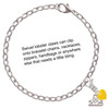 Silver Plated Antiqued Round Seal - Initial - N - Silver Plated Clip on Charm with Mini Year 2025 shown added to a chain bracelet Jewelry Ideas and Examples