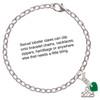 Silver Plated Antiqued Round Seal - Initial - P - Silver Plated Clip on Charm with Mini Year 2025 shown added to a chain bracelet Jewelry Ideas and Examples