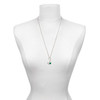 Acrylic 5/16" Green Heart - Silver Plated Clip on Charm with Mini Year 2025 shown as a necklace pendant