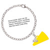 Silver Plated Antiqued Round Seal - Clef - Silver Plated Clip on Charm with Mini Year 2025 shown added to a chain bracelet Jewelry Ideas and Examples