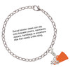 Silver Plated Nurse Caduceus Seal - LVN - Silver Plated Clip on Charm with Mini Year 2025 shown added to a chain bracelet Jewelry Ideas and Examples