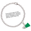 Silver Plated Nurse Caduceus Seal - LPN - Silver Plated Clip on Charm with Mini Year 2025 shown added to a chain bracelet Jewelry Ideas and Examples