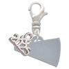 Acrylic Silver Plated Megaphone - Silver Plated Clip on Charm with Mini Year 2025: Year to Remember Jewelry Gift - Celebrations