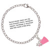 Crystal Teal Channel Drop - Silver Plated Clip on Charm with Mini Year 2025 shown added to a chain bracelet Jewelry Ideas and Examples