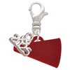 Acrylic Maroon Megaphone - Silver Plated Clip on Charm with Mini Year 2025: Year to Remember Jewelry Gift - Celebrations