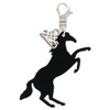 Acrylic 1.5 Black Horse - Silver Plated Clip on Charm with Mini Year 2025: Year to Remember Jewelry Gift - Celebrations