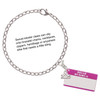 August - Lime Green Crystal Bicone - Silver Plated Clip on Charm with Mini Year 2025 shown added to a chain bracelet Jewelry Ideas and Examples
