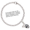 Resin Blowfish - Silver Plated Clip on Charm with Mini Year 2025 shown added to a chain bracelet Jewelry Ideas and Examples