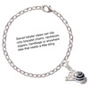 Resin Siamese Cat - Silver Plated Clip on Charm with Mini Year 2025 shown added to a chain bracelet Jewelry Ideas and Examples