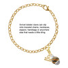 Resin Basketball - Silver Plated Clip on Charm with Mini Year 2025 shown added to a chain bracelet Jewelry Ideas and Examples
