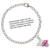 Resin Red Angel Holding Star - Silver Plated Clip on Charm with Mini Year 2025 shown added to a chain bracelet Jewelry Ideas and Examples