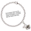 Resin Zebra - Silver Plated Clip on Charm with Mini Year 2025 shown added to a chain bracelet Jewelry Ideas and Examples