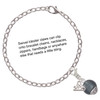 Resin Skull - Silver Plated Clip on Charm with Mini Year 2025 shown added to a chain bracelet Jewelry Ideas and Examples