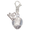 12mm Glass Clear Roller Spinner - Silver Plated Clip on Charm with Mini Year 2025: Year to Remember Jewelry Gift - Celebrations
