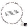 Resin Ghost - Silver Plated Clip on Charm with Mini Year 2025 shown added to a chain bracelet Jewelry Ideas and Examples